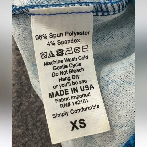 LuLaRoe Vintage Scribble Roses Blue Floral Pull On Cassie Pencil Skirt Size XS - Picture 4 of 5